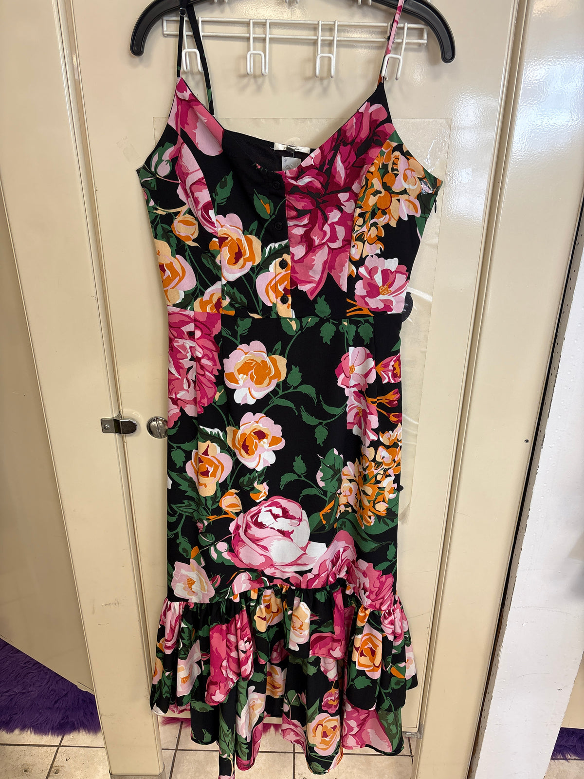 Robe fleurie à volants — taille 8 — photo 1