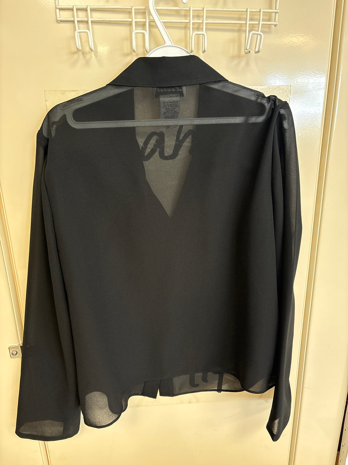 Haut-veste noir transparent — taille 15 — photo 2